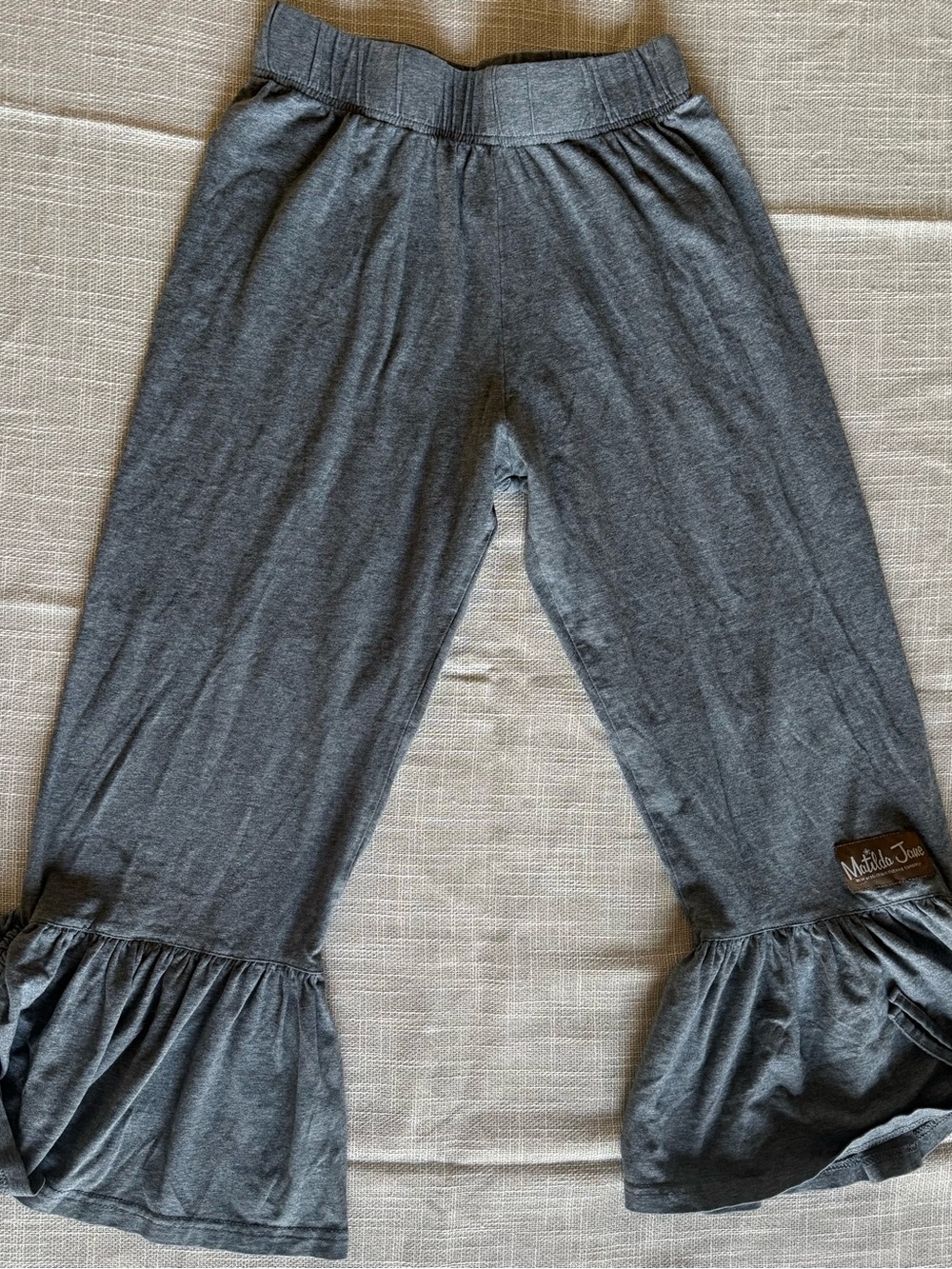 Matilda Jane Heather Gray Ruffle Hem Leggings